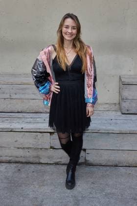 Luisa Wietzorek arriving at the Romance TV BLUE FLOWER short film award ceremony at the Prince Charles in Berlin on 12 02 2025 BLAUE BLOWER short film award
