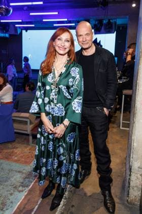 Award Blaue Blume 2025 Andrea Sawatzki and Christian Berkel at the BLAUE BLUME award ceremony by Romance TV at the Prince Charles on 12 02 2024 in Berlin Copyright: xEventpressxKochanx