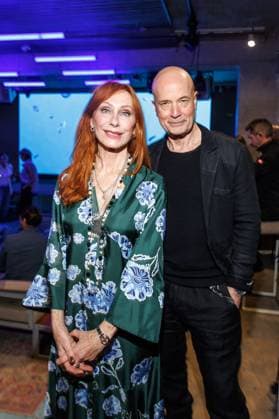 Award Blaue Blume 2025 Andrea Sawatzki and Christian Berkel at the BLAUE BLUME award ceremony by Romance TV at the Prince Charles on 12 02 2024 in Berlin Copyright: xEventpressxKochanx
