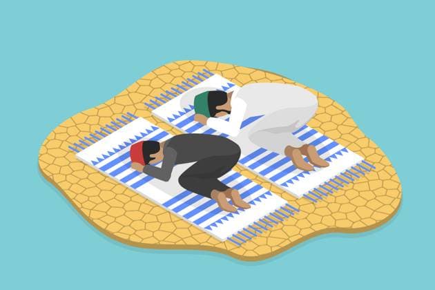3D Isometrische flache Illustration der betenden muslimischen Männer, islamische Religion<br>3D Isometrische flache Illustration der betenden muslimischen Männer, islamische Religion 3D Isometric Flat Illustration of Praying Muslim Men, Islamic Religion 3D Isometric Flat Illustration of Praying Muslim Men, Islamic Religion Copyright: xZoonar.com AnastasiiaxTorianykx 22791329