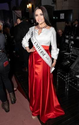 February 13, 2025, New York, New York, USA: Mrs. Universe TCP Luisa Diaz Brown attends Zang Toi runway show during New York Fashion Week Fall Winter 2025 at Park Avenue Christian Church in New York on February 13, 2025. New York USA - ZUMAr339 20250213_znp_r339_014 Copyright: xLevxRadinx