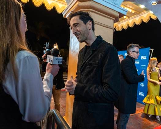 February 13, 2025, Santa Barbara, California, USA: Adrien Brody arrives at the red carpet Thursday night to receive the Cinema Vanguard Award at the 40th annual Santa Barbara International Film Festival. Spotlighting their performances in Brady CorbetÃ¢â‚¬â ¢s THE BRUTALIST, BrodyÃ¢â‚¬â ¢s portrayal of Toth highlights an immigrantÃ¢â‚¬â ¢s struggle to overcome his war-torn past and rebuild his life in a Post-War America. Pearce, in contrast, delivers a chilling, domineering performance as a wealthy art patron whose vision of American modernity collides with TothÃ¢â‚¬â ¢s. The tension between the two not only drives the narrative but also symbolizes the larger struggle between innovation and tradition. Santa Barbara USA - ZUMAa35_ 20250213_zaf_a35_011 Copyright: xDanielxA.xAndersonx