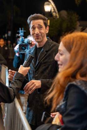 February 13, 2025, Santa Barbara, California, USA: Adrien Brody arrives at the red carpet Thursday night to receive the Cinema Vanguard Award at the 40th annual Santa Barbara International Film Festival. Spotlighting their performances in Brady CorbetÃ¢â‚¬â ¢s THE BRUTALIST, BrodyÃ¢â‚¬â ¢s portrayal of Toth highlights an immigrantÃ¢â‚¬â ¢s struggle to overcome his war-torn past and rebuild his life in a Post-War America. Pearce, in contrast, delivers a chilling, domineering performance as a wealthy art patron whose vision of American modernity collides with TothÃ¢â‚¬â ¢s. The tension between the two not only drives the narrative but also symbolizes the larger struggle between innovation and tradition. Santa Barbara USA - ZUMAa35_ 20250213_zaf_a35_010 Copyright: xDanielxA.xAndersonx