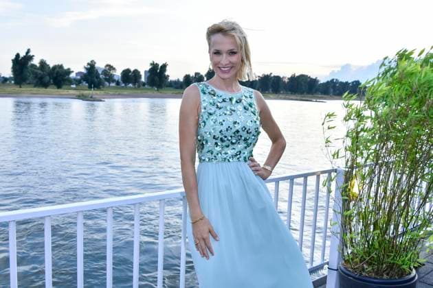 Lisa Hole Moderator to Guest at the Unique Fashion Show Spring Summer 2020 Premiere the New New Unique Capsule Collection to Board of Party ship Oceandiva on Rhine in Duesseldorf on Saturday 20 07 2019 NRW Germany