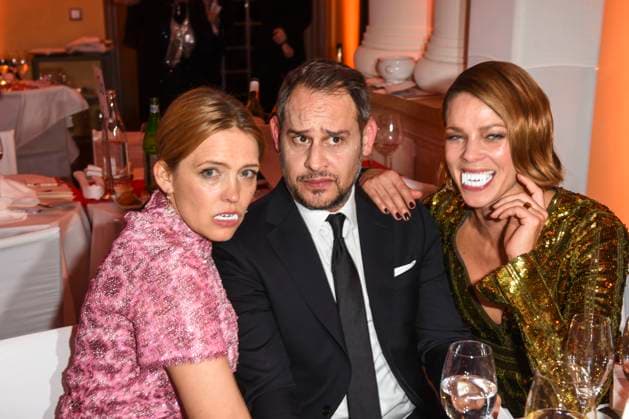 Laura Tonke (l), Moritz Bleibtreu, Jessica Schwarz, 47. Filmball im Hotel Bayerischen Hof in Muenechen. Bayern Deutschland *** Laura Tonke l , Moritz Bleibtreu, Jessica Black, 47 Movie Ball at Hotel Bavarian Farm in Munich Bavaria Germany