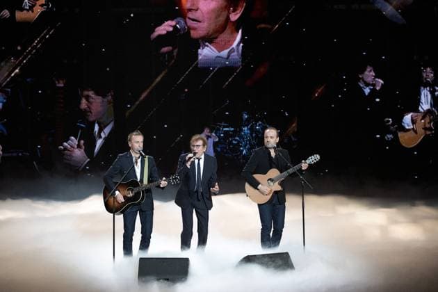 40th Les Victoires De La Musique-Boulogne-Billancourt Pierre Souchon, Alain Souchon and Charles Souchon perform on stage at the 40th Les Victoires De La Musique at La Seine Musicale on February 14, 2025 in Boulogne-Billancourt, France. Photo by David NIVIERE ABACAPRESS.COM BOULOGNE-BILLANCOURT France  Copyright: xNivierexDavid ABACAPRESS.COMx