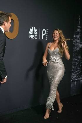Saturday Night Live 50: The Red Carpet in New York February 16, 2025, New York, New York, USA: RYAN REYNOLDS and BLAKE LIVELY attend the SNL 50: The Red Carpet, .Rockefeller Center, NYC.February 16, 2025 . New York USA - ZUMAms4_ 20250216_faf_ms4_006 Copyright: xSoniaxMoskowitzxGordonx