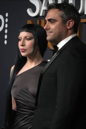 Saturday Night Live 50: The Red Carpet in New York February 16, 2025, New York, New York, USA: LADY GAGA and MICHAEL POLANSKY attend the SNL 50: The Red Carpet, .Rockefeller Center, NYC.February 16, 2025 . New York USA - ZUMAms4_ 20250216_faf_ms4_014 Copyright: xSoniaxMoskowitzxGordonx