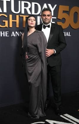 Saturday Night Live 50: The Red Carpet in New York February 16, 2025, New York, New York, USA: LADY GAGA and MICHAEL POLANSKY attend the SNL 50: The Red Carpet, .Rockefeller Center, NYC.February 16, 2025 . New York USA - ZUMAms4_ 20250216_faf_ms4_016 Copyright: xSoniaxMoskowitzxGordonx