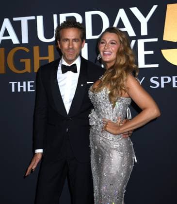February 16, 2025, New York, New York, Unites States: Ryan Reynolds and Blake Lively attend the SNL50: The Anniversary Show at 30 Rockefeller Plaza in New York. February 16, 2025. New York Unites States - ZUMAp281 20250216_zea_p281_073 Copyright: xPhotoxImagexPressx