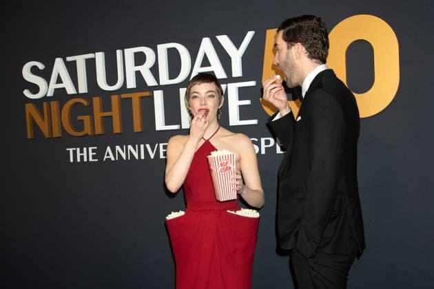 Red carpet for the SNL50: The Anniversary Show of Saturday Night Live Featuring: Emma Stone and Dave McCary Where: New York, New York, United States When: 16 Feb 2025 Credit: Janet Mayer INSTARimages.com EDITORIAL USE ONLY. NOT FOR USE BY NEWSPAPERS BASED IN THE UK. Copyright: xx instar54522198