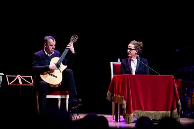 Frank Fröhlich and Claudia Michelsen at the presentation of the Dresden 2025 International Peace Prize to the European Court of Human Rights ECHR at the Semperoper Dresden, 16 02 2025 Saxony Germany Copyright: xMatthiasxWehnertx