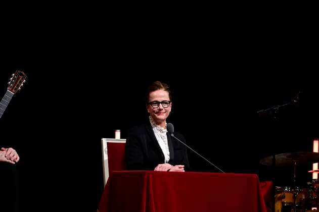 Claudia Michelsen at the award ceremony of the Peace Prize Dresden 2025 International Peace Prize to the European Court of Human Rights ECHR at the Semperoper Dresden, 16 02 2025 Saxony Germany Copyright: xMatthiasxWehnertx