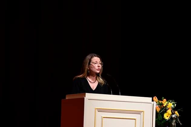 Mayor Annekatrin Klepsch at the presentation of the Dresden 2025 International Peace Prize to the European Court of Human Rights ECHR at the Semperoper Dresden, 16 02 2025 Saxony Germany Copyright: xMatthiasxWehnertx
