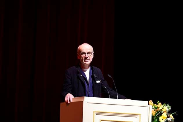 Jürgen Bönninger at the award ceremony of the Peace Prize Dresden 2025 International Peace Prize to the European Court of Human Rights ECHR in the Semperoper Dresden, 16 02 2025 Saxony Germany Copyright: xMatthiasxWehnertx