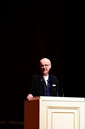 Jürgen Bönninger at the award ceremony of the Peace Prize Dresden 2025 International Peace Prize to the European Court of Human Rights ECHR in the Semperoper Dresden, 16 02 2025 Saxony Germany Copyright: xMatthiasxWehnertx