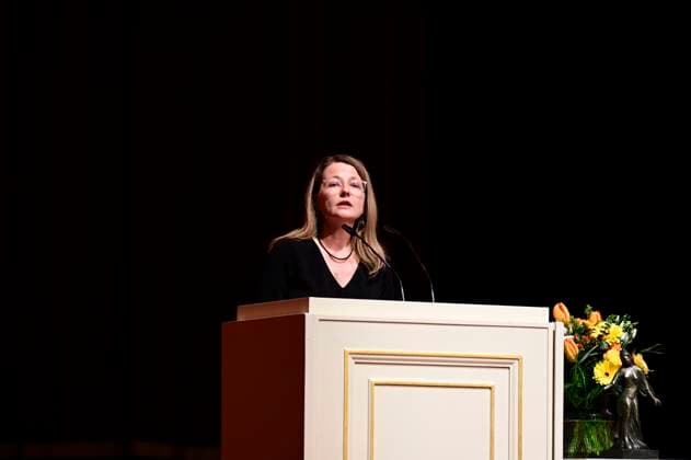 Mayor Annekatrin Klepsch at the presentation of the Dresden 2025 International Peace Prize to the European Court of Human Rights ECHR at the Semperoper Dresden, 16 02 2025 Saxony Germany Copyright: xMatthiasxWehnertx