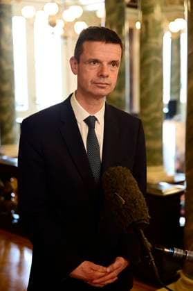 Marko Bosnjak at the award ceremony of the Peace Prize Dresden 2025 International Peace Prize to the European Court of Human Rights ECHR in the Semperoper Dresden, 16 02 2025 Saxony Germany Copyright: xMatthiasxWehnertx