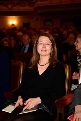 Annekatrin Klepsch at the presentation of the Dresden 2025 International Peace Prize to the European Court of Human Rights ECHR at the Semperoper Dresden, 16 02 2025 Saxony Germany Copyright: xMatthiasxWehnertx