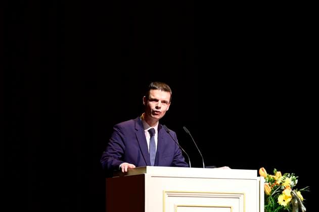 Marko Bosnjak at the award ceremony of the Peace Prize Dresden 2025 International Peace Prize to the European Court of Human Rights ECHR in the Semperoper Dresden, 16 02 2025 Saxony Germany Copyright: xMatthiasxWehnertx