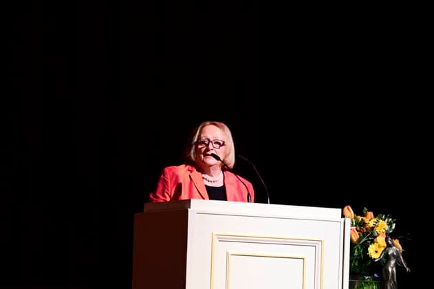Sabine Leutheusser Schnarrenberger at the presentation of the Dresden 2025 International Peace Prize to the European Court of Human Rights ECHR at the Semperoper Dresden, 16 02 2025 Saxony Germany Copyright: xMatthiasxWehnertx