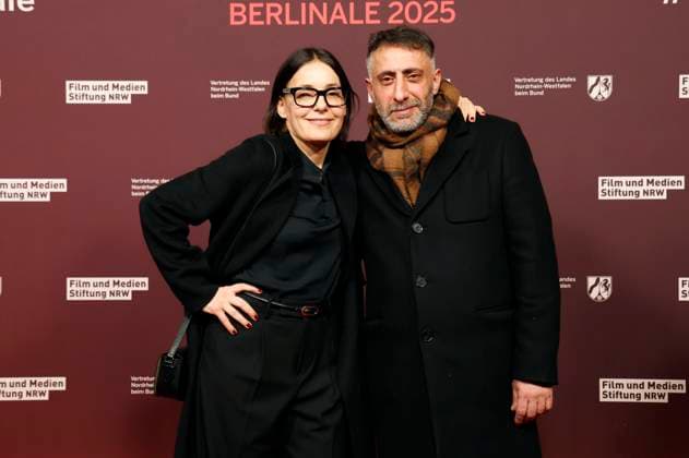 Nicolette Krebitz and Kida Khodr Ramadan at the 22 NRW Reception of the State of NRW and the Film und Medienstiftung NRW as part of the Berlinale 2025 at the Representation of the State of North Rhine-Westphalia Berlin, 16 02 2025 Foto:xD.xBedrosianx xFuturexImagex nrw_5354