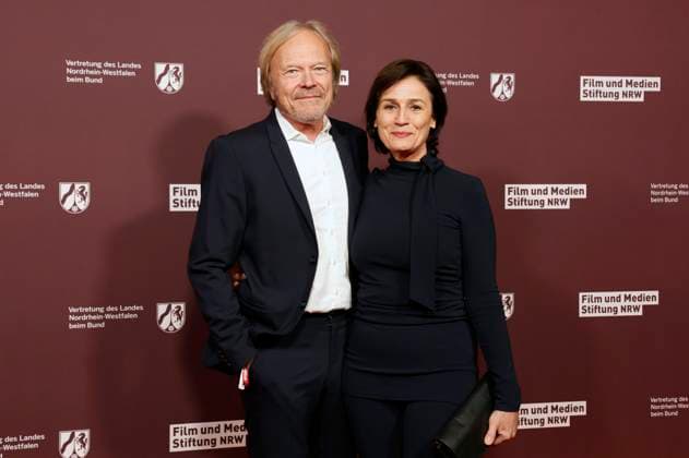 Sandra Maischberger mit Ehemann Jan Kerhart beim 22. NRW Empfang des Landes NRW und der Film- und Medienstiftung NRW im Rahmen der Berlinale 2025 in der Vertretung des Landes Nordrhein-Westfalen. Berlin, 16.02.2025 *** Sandra Maischberger with husband Jan Kerhart at the 22 NRW Reception of the State of NRW and the Film and Media Foundation NRW as part of the Berlinale 2025 at the Representation of the State of North Rhine-Westphalia Berlin, 16 02 2025 Foto:xD.xBedrosianx xFuturexImagex nrw_5365