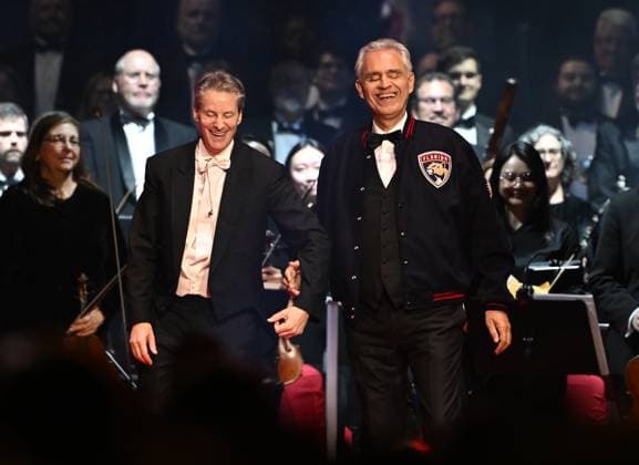 Andrea Bocelli performs during The 30th Anniversary Tour at The Amerant Bank Arena Featuring: Andrea Bocelli Where: Sunrise, Florida, United States When: 16 Feb 2025 Credit: Robert Bell INSTARimages EDITORIAL USE ONLY. NOT FOR USE BY NEWSPAPERS BASED IN THE UK. Copyright: xx instar54525110