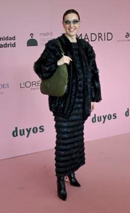 February 18, 2025, Madrid, Madrid, SPAIN: The Museo del Traje in Madrid has hosted the fashion show by designer Duyos, where the designer presents TECNO, his autumn-winter 2025-2026 collection. The designer is parading for the first time outside MBFWMadrid and he does so with a carefully crafted and groundbreaking staging and a clear message to combat ageism and defend that beauty is diverse and ageless. On this unique catwalk at the Museo del Traje, with its imposing main staircase as its cornerstone, more than 40 models, aged between 18 and 64, will showcase the firm s new proposals. Duyos gives visibility to women over 50 who were no longer active, recovering some of the protagonists of his shows in the 90s and 2000s. Among them, Laura S - ZUMAz108 20250218_znp_z108_032 Copyright: xRichardxZubelzux