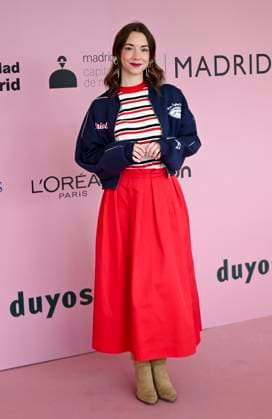 February 18, 2025, Madrid, Madrid, SPAIN: The Museo del Traje in Madrid has hosted the fashion show by designer Duyos, where the designer presents TECNO, his autumn-winter 2025-2026 collection. The designer is parading for the first time outside MBFWMadrid and he does so with a carefully crafted and groundbreaking staging and a clear message to combat ageism and defend that beauty is diverse and ageless. On this unique catwalk at the Museo del Traje, with its imposing main staircase as its cornerstone, more than 40 models, aged between 18 and 64, will showcase the firm s new proposals. Duyos gives visibility to women over 50 who were no longer active, recovering some of the protagonists of his shows in the 90s and 2000s. Among them, Laura S - ZUMAz108 20250218_znp_z108_034 Copyright: xRichardxZubelzux