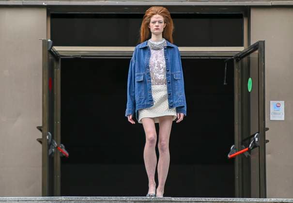 February 18, 2025, Madrid, Madrid, SPAIN: The Museo del Traje in Madrid has hosted the fashion show by designer Duyos, where the designer presents TECNO, his autumn-winter 2025-2026 collection. The designer is parading for the first time outside MBFWMadrid and he does so with a carefully crafted and groundbreaking staging and a clear message to combat ageism and defend that beauty is diverse and ageless. On this unique catwalk at the Museo del Traje, with its imposing main staircase as its cornerstone, more than 40 models, aged between 18 and 64, will showcase the firm s new proposals. Duyos gives visibility to women over 50 who were no longer active, recovering some of the protagonists of his shows in the 90s and 2000s. Among them, Laura S - ZUMAz108 20250218_znp_z108_052 Copyright: xRichardxZubelzux