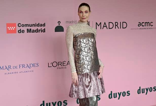 February 18, 2025, Madrid, Madrid, SPAIN: The Museo del Traje in Madrid has hosted the fashion show by designer Duyos, where the designer presents TECNO, his autumn-winter 2025-2026 collection. The designer is parading for the first time outside MBFWMadrid and he does so with a carefully crafted and groundbreaking staging and a clear message to combat ageism and defend that beauty is diverse and ageless. On this unique catwalk at the Museo del Traje, with its imposing main staircase as its cornerstone, more than 40 models, aged between 18 and 64, will showcase the firm s new proposals. Duyos gives visibility to women over 50 who were no longer active, recovering some of the protagonists of his shows in the 90s and 2000s. Among them, Laura S - ZUMAz108 20250218_znp_z108_094 Copyright: xRichardxZubelzux