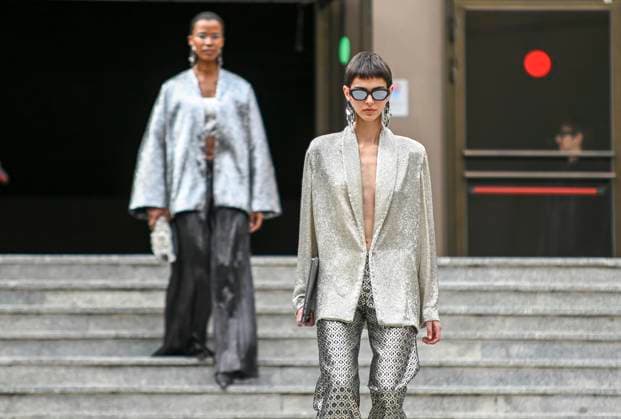 February 18, 2025, Madrid, Madrid, SPAIN: The Museo del Traje in Madrid has hosted the fashion show by designer Duyos, where the designer presents TECNO, his autumn-winter 2025-2026 collection. The designer is parading for the first time outside MBFWMadrid and he does so with a carefully crafted and groundbreaking staging and a clear message to combat ageism and defend that beauty is diverse and ageless. On this unique catwalk at the Museo del Traje, with its imposing main staircase as its cornerstone, more than 40 models, aged between 18 and 64, will showcase the firm s new proposals. Duyos gives visibility to women over 50 who were no longer active, recovering some of the protagonists of his shows in the 90s and 2000s. Among them, Laura S - ZUMAz108 20250218_znp_z108_103 Copyright: xRichardxZubelzux