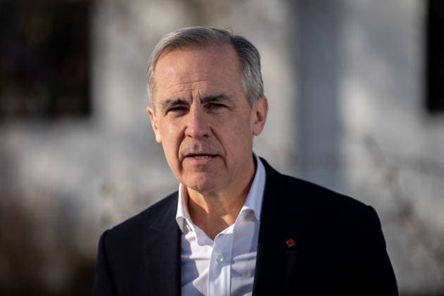 Kanada, Mark Carney wird neuer Premierminister, Archivbilder February 13, 2025, Vancouver, Bc, CANADA: Mark Carney, candidate for the leadership of the Liberal Party of Canada, speaks during a news conference in Vancouver, B.C., Thursday, Feb. 13, 2025. Vancouver CANADA - ZUMAc35_ 20250213_zaf_c35_221 Copyright: xEthanxCairnsx