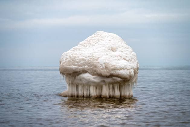 Creative Highlights World Close-up shot of the snow and ice formation in Baltic sea water on the shore Close-up shot of the snow and ice formation in Baltic sea water on the shore Copyright: xZoonar.com Photographer:xAskoldsxBerowskisx 22890109
