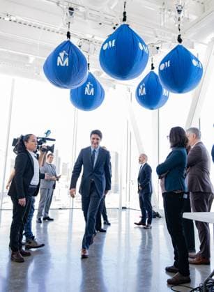 February 19, 2025, Montreal, Pq, CANADA: Prime Minister Justin Trudeau leaves a press conference after announcing a new high-speed rail network in the Toronto-Quebec City corridor in Montreal, on Wednesday, Feb.19, 2025. Montreal CANADA  - ZUMAc35_ 20250219_zaf_c35_017 Copyright: xChristinnexMuschix