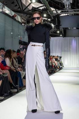 February 19, 2025, Madrid, Madrid, Spain: Model walks the runway at the RAFAEL URQUIZAR fashion show Ã¢â‚¬oeVANGUARDÃ¢â‚¬Â during the Mercedes Benz Fashion Week Madrid at Movistar Arena on February 19, 2025 in Madrid, Spain. Madrid Spain - ZUMAc312 1059031818st Copyright: xOscarxManuelxSanchezx