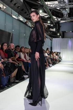 February 19, 2025, Madrid, Madrid, Spain: Model walks the runway at the RAFAEL URQUIZAR fashion show Ã¢â‚¬oeVANGUARDÃ¢â‚¬Â during the Mercedes Benz Fashion Week Madrid at Movistar Arena on February 19, 2025 in Madrid, Spain. Madrid Spain - ZUMAc312 1059031981st Copyright: xOscarxManuelxSanchezx
