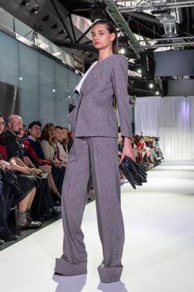 February 19, 2025, Madrid, Madrid, Spain: Model walks the runway at the RAFAEL URQUIZAR fashion show Ã¢â‚¬oeVANGUARDÃ¢â‚¬Â during the Mercedes Benz Fashion Week Madrid at Movistar Arena on February 19, 2025 in Madrid, Spain. Madrid Spain - ZUMAc312 1059032021st Copyright: xOscarxManuelxSanchezx