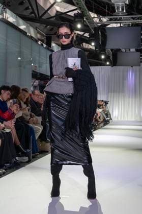 February 19, 2025, Madrid, Madrid, Spain: Model walks the runway at the RAFAEL URQUIZAR fashion show Ã¢â‚¬oeVANGUARDÃ¢â‚¬Â during the Mercedes Benz Fashion Week Madrid at Movistar Arena on February 19, 2025 in Madrid, Spain. Madrid Spain - ZUMAc312 1059032064st Copyright: xOscarxManuelxSanchezx