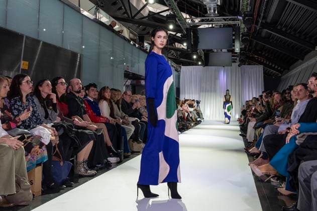 February 19, 2025, Madrid, Madrid, Spain: Model walks the runway at the RAFAEL URQUIZAR fashion show Ã¢â‚¬oeVANGUARDÃ¢â‚¬Â during the Mercedes Benz Fashion Week Madrid at Movistar Arena on February 19, 2025 in Madrid, Spain. Madrid Spain - ZUMAc312 1059032125st Copyright: xOscarxManuelxSanchezx