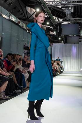 February 19, 2025, Madrid, Madrid, Spain: Model walks the runway at the RAFAEL URQUIZAR fashion show Ã¢â‚¬oeVANGUARDÃ¢â‚¬Â during the Mercedes Benz Fashion Week Madrid at Movistar Arena on February 19, 2025 in Madrid, Spain. Madrid Spain - ZUMAc312 1059032166st Copyright: xOscarxManuelxSanchezx