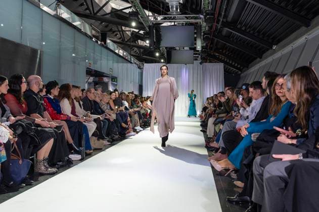 February 19, 2025, Madrid, Madrid, Spain: Model walks the runway at the RAFAEL URQUIZAR fashion show Ã¢â‚¬oeVANGUARDÃ¢â‚¬Â during the Mercedes Benz Fashion Week Madrid at Movistar Arena on February 19, 2025 in Madrid, Spain. Madrid Spain - ZUMAc312 1059032181st Copyright: xOscarxManuelxSanchezx