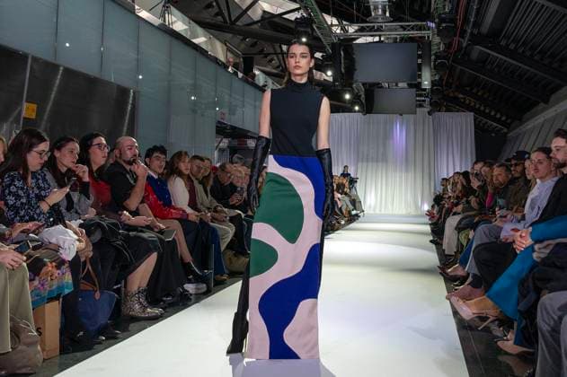 February 19, 2025, Madrid, Madrid, Spain: Model walks the runway at the RAFAEL URQUIZAR fashion show Ã¢â‚¬oeVANGUARDÃ¢â‚¬Â during the Mercedes Benz Fashion Week Madrid at Movistar Arena on February 19, 2025 in Madrid, Spain. Madrid Spain - ZUMAc312 1059032217st Copyright: xOscarxManuelxSanchezx
