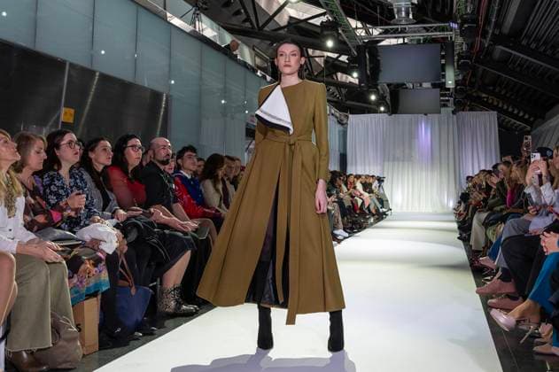 February 19, 2025, Madrid, Madrid, Spain: Model walks the runway at the RAFAEL URQUIZAR fashion show Ã¢â‚¬oeVANGUARDÃ¢â‚¬Â during the Mercedes Benz Fashion Week Madrid at Movistar Arena on February 19, 2025 in Madrid, Spain. Madrid Spain - ZUMAc312 1059032343st Copyright: xOscarxManuelxSanchezx