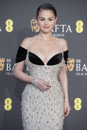 Bafta Film Awards 2025 Selena Gomez attends the EE British Academy Film Awards ( BAFTAS ) 2025, at the Royal Festival Hall, London. 16th February 2025.  Copyright: xAndrewxSimsx NINTCHDBPICT000973135588