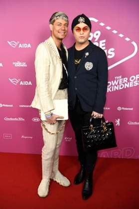 Julian F M Stoeckel with friend Marcell Damaschke at the 99Fire Films Award during the Berlinale 2025 in the Astor Film Lounge Berlin, 19 02 2025 Foto:xC.xNiehausx xFuturexImagex fire_films_5216