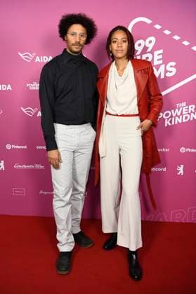 Marvin Krüger and Pauline Afaja at the 99Fire Films Award during the Berlinale 2025 in the Astor Film Lounge Berlin, 19 02 2025 Foto:xC.xNiehausx xFuturexImagex fire_films_5237