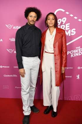 Marvin Krüger and Pauline Afaja at the 99Fire Films Award during the Berlinale 2025 in the Astor Film Lounge Berlin, 19 02 2025 Foto:xC.xNiehausx xFuturexImagex fire_films_5238