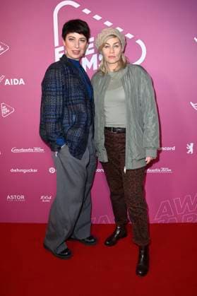 Agnes Mann and Gesine Cukrowski at the 99Fire Films Award during the Berlinale 2025 in the Astor Film Lounge Berlin, 19 02 2025 Foto:xN.xKubelkax xFuturexImagex fire_films_5251
